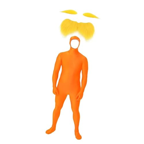 Uqezagpa Body mit offenem Gesicht, künstlicher Schnurrbart, gelbe Augenbrauen, Mandarine, Kostüm, Zubehör, Halloween, Weltbuchtag, Outfit, Cosplay, Halloween-Kostüme Uqezagpa Body mit offenem Gesicht, künstlicher Schnurrbart, gelbe Augenbrauen, Mandarine, Kostüm, Zubehör, Halloween, Weltbuchtag, Outfit, Cosplay, Halloween-Kostüme von Uqezagpa