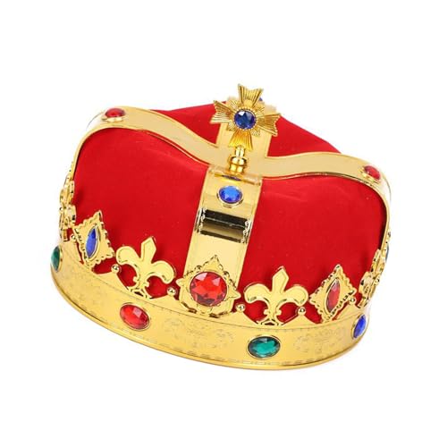 Uqezagpa Cosplay Kopfschmuck Königskronen Zauberstab Diademe Haarstyling für Halloween König Tiaras Party Kopfbedeckung von Uqezagpa