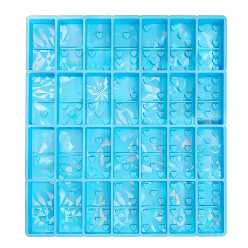 Uqezagpa Dominospiel-Ornament-Silikonform, Kunstharz, Guss, Anhängerform, dekoratives Stück, Schlüsselanhänger-Formen von Uqezagpa