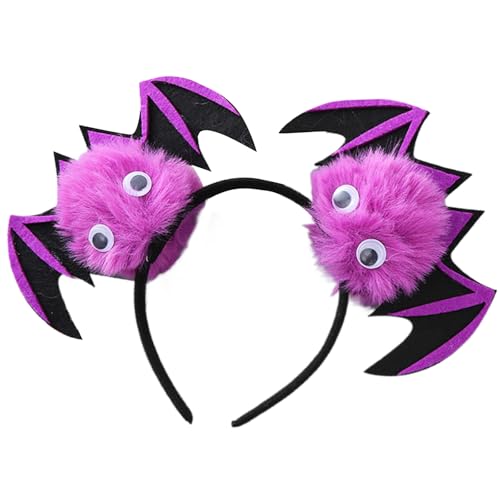 Uqezagpa Einzigartiges Kürbis-Fledermaus-Stirnband für Halloween, lustiges Kostüm, Haar-Accessoire, Party-Kopfbedeckung für Frauen und Mädchen von Uqezagpa