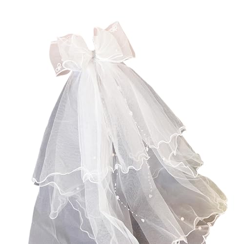 Uqezagpa Erstkommunion Zubehör Set für Mädchen Weiß Schleife Schleier mit sicherer Haarspange Zeremonie Ostern Kleid Aufsätze Leichte Kommunion Kopfschmuck für Kinder Uqezagpa Erstkommunion Zubehör Set für Mädchen Weiß Schleife Schleier mit sicherer Haarspange Zeremonie Ostern Kleid Aufsätze Leichte Kommunion Kopfschmuck für Kinder von Uqezagpa