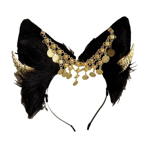 Uqezagpa Exotische Tierische Ohrstirnbänder Anubis Theme Plüsch Haarband Für Anime Cosplay Und Themenpartys Die Ankleidungsstück Sammeln von Uqezagpa