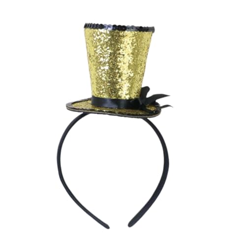 Uqezagpa Fascinator für Kinder, Vintage-Stil, exquisiter Glitzer für Teeparty, Kinderkostüm, Pillbox, Hut, Kopfbedeckung für Halloween, Zylinderhüte von Uqezagpa