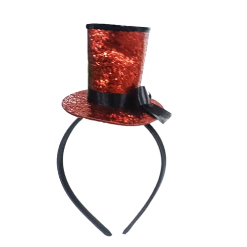 Uqezagpa Fascinator für Kinder, Vintage-Stil, exquisiter Glitzer für Teeparty, Kinderkostüm, Pillbox, Hut, Kopfbedeckung für Halloween, Zylinderhüte von Uqezagpa
