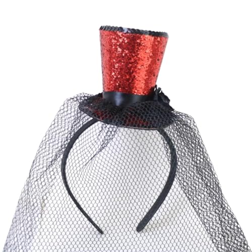 Uqezagpa Fascinator für Kinder, Vintage-Stil, exquisiter Glitzer für Teeparty, Kinderkostüm, Pillbox, Hut, Kopfbedeckung für Halloween, Zylinderhüte von Uqezagpa