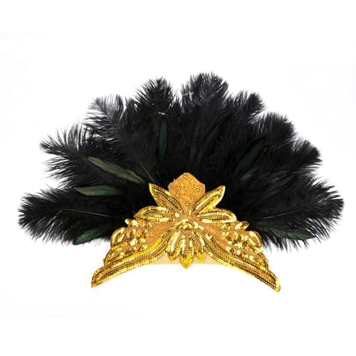 Uqezagpa Feathered Headband For Dance Stage Play Costume Carnivals Eyecatching Studded Crystal Costume Feathered Headbands For Women Uqezagpa Feathered Headband For Dance Stage Play Costume Carnivals Eyecatching Studded Crystal Costume Feathered Headbands For Women von Uqezagpa