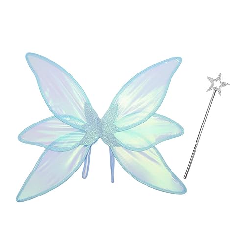 Uqezagpa Feen-Prinzessinnen-Kostüme für Kinder, Mädchen, Sternengel, Schmetterlingsflügel, Party, Cosplay, Requisiten für Halloween, Bühne, Requisiten, Schmetterlingsflügel-Kostüm für Halloween-Party Uqezagpa Feen-Prinzessinnen-Kostüme für Kinder, Mädchen, Sternengel, Schmetterlingsflügel, Party, Cosplay, Requisiten für Halloween, Bühne, Requisiten, Schmetterlingsflügel-Kostüm für Halloween-Party von Uqezagpa