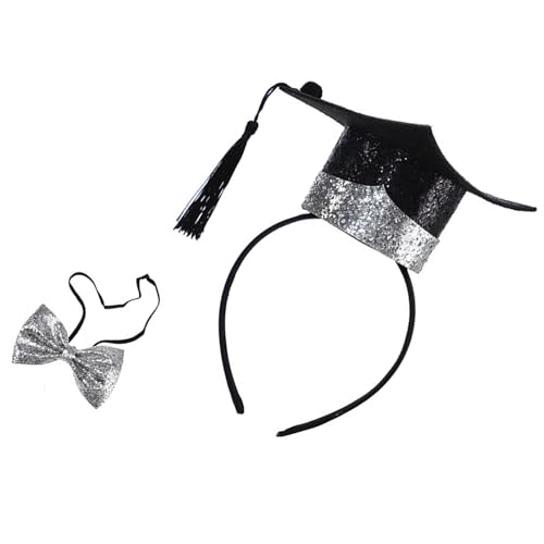 Uqezagpa Freundlicher elastischer Doktorhut Haarband Mode-Accessoires Cosplay für Abschlussfeiern und Motto-Partys Freundliches Abschlusszubehör von Uqezagpa