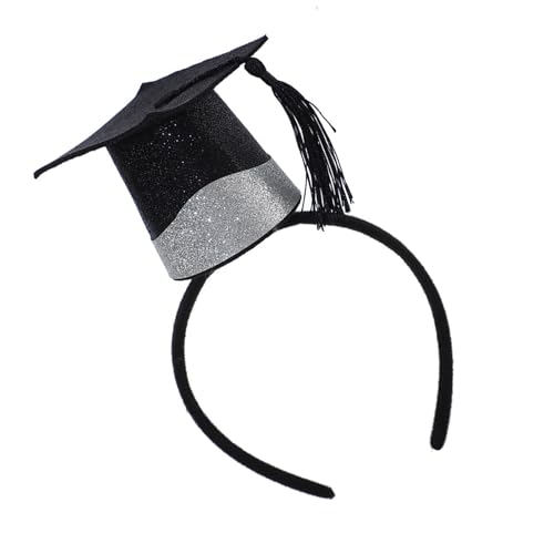Uqezagpa Freundlicher elastischer Doktorhut Haarband Mode-Accessoires Cosplay für Abschlussfeiern und Motto-Partys Freundliches Abschlusszubehör von Uqezagpa