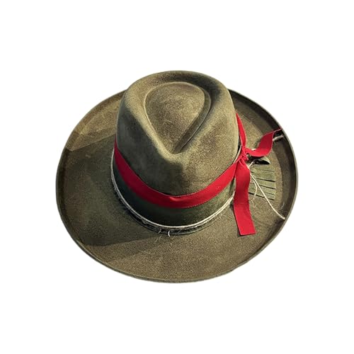 Uqezagpa Gewebter Gürtelhut für formelle Veranstaltungen, Unisex, Kopfbedeckung, Maskeraden, Party, Gentleman, Karneval, Requisiten, Kopfbedeckung, Vintage-Top-Kappen für Party von Uqezagpa