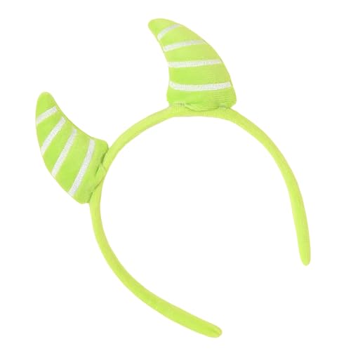 Uqezagpa Grüner Teufel Haarbänder Festliche Foto Requisiten Halloween Horn Stirnbänder Party Kopfschmuck Lustige Stirnbänder für Musik Festivals Horn Stirnband Erwachsene von Uqezagpa