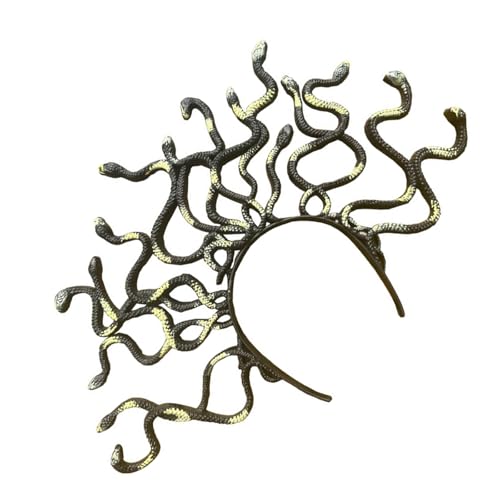 Uqezagpa Haarbänder Halloween Photo Booth Requisiten Metallic Schlange Stirnbänder Party Kopfschmuck Kronen Stirnbänder für Musik Festivals Cosplay Kopfschmuck Uqezagpa Haarbänder Halloween Photo Booth Requisiten Metallic Schlange Stirnbänder Party Kopfschmuck Kronen Stirnbänder für Musik Festivals Cosplay Kopfschmuck von Uqezagpa