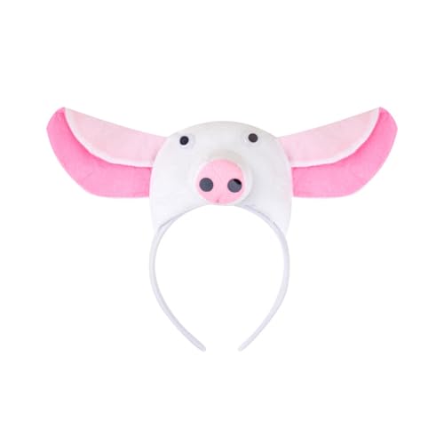 Uqezagpa Haarreif, Schweineohren, Schweineohren, Plüsch, für Halloween, Cosplay, Make-up, Waschen, Gesicht, Bühne, Spielen, Haarreifen, Foto-Requisiten, Kostüm-Zubehör von Uqezagpa