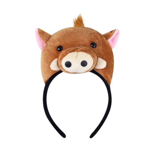 Uqezagpa Haarreif, Schweineohren, Schweineohren, Plüsch, für Halloween, Cosplay, Make-up, Waschen, Gesicht, Bühne, Spielen, Haarreifen, Foto-Requisiten, Kostüm-Zubehör von Uqezagpa