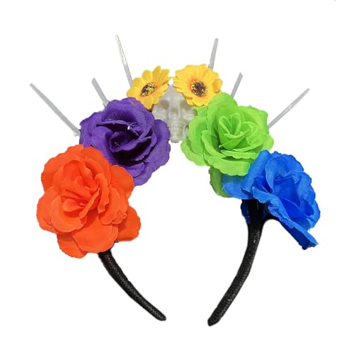 Uqezagpa Haarreif Blumenkronen Festival Stirnband Mexikaner Kopfschmuck Halloween Stirnband Partyzubehör Uqezagpa Haarreif Blumenkronen Festival Stirnband Mexikaner Kopfschmuck Halloween Stirnband Partyzubehör von Uqezagpa