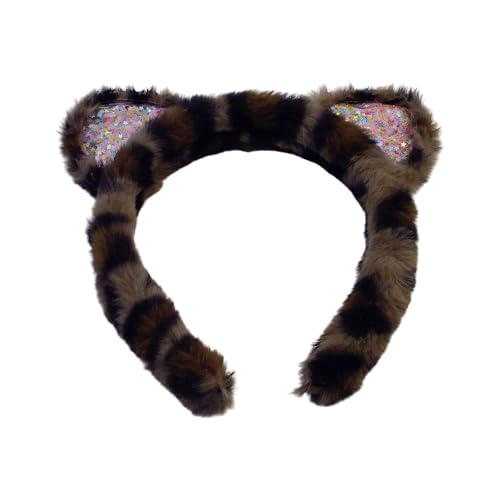 Uqezagpa Haarreifen mit Leopardenmuster, Katzenohren, Stirnbänder, Halloween, Cosplay, Kopfschmuck für Halloween Uqezagpa Haarreifen mit Leopardenmuster, Katzenohren, Stirnbänder, Halloween, Cosplay, Kopfschmuck für Halloween von Uqezagpa