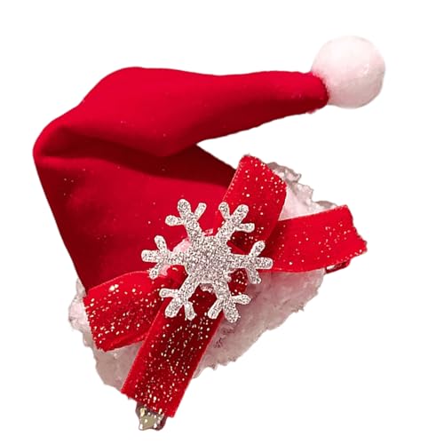 Uqezagpa Haarspange für Mädchen mit Weihnachtsfest-Motiv, rutschfest, 3D-Weihnachtsmannmütze, Haarspange für alle Altersgruppen, Party-Haar Uqezagpa Haarspange für Mädchen mit Weihnachtsfest-Motiv, rutschfest, 3D-Weihnachtsmannmütze, Haarspange für alle Altersgruppen, Party-Haar von Uqezagpa