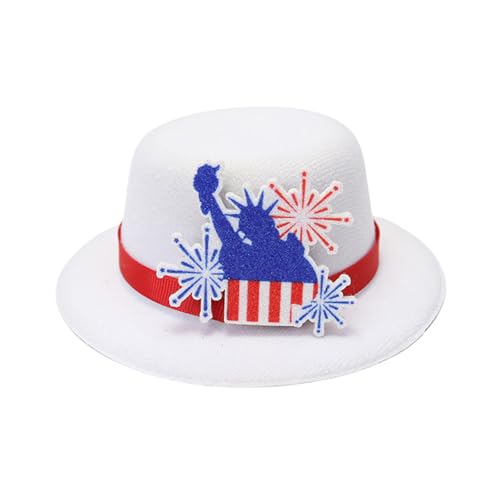 Uqezagpa Haarspange für Unabhängigkeitstage, patriotisches Thema, kleiner Zylinder mit Clip, für Familientreffen, 4. Juli, Kopfbedeckung, Party-Haarnadel Uqezagpa Haarspange für Unabhängigkeitstage, patriotisches Thema, kleiner Zylinder mit Clip, für Familientreffen, 4. Juli, Kopfbedeckung, Party-Haarnadel von Uqezagpa