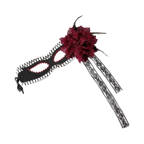Uqezagpa Halloween-Blumendekoration, halbes Gesicht, ausgehöhltes Spitzenauge für Damen, Hochzeitskostüm, Zubehör, Kostüm Uqezagpa Halloween-Blumendekoration, halbes Gesicht, ausgehöhltes Spitzenauge für Damen, Hochzeitskostüm, Zubehör, Kostüm von Uqezagpa