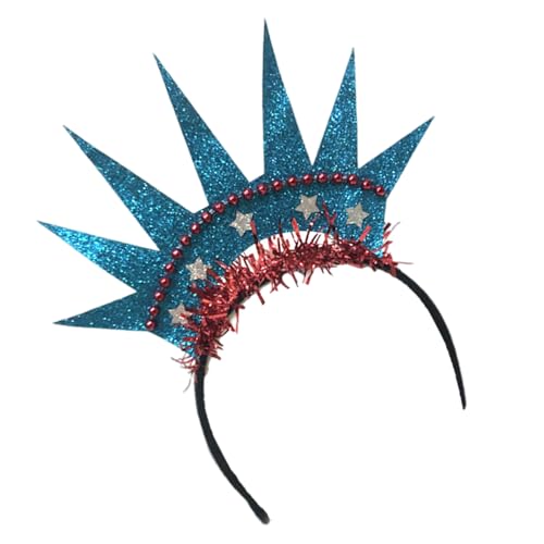 Uqezagpa Halloween Cosplay Stirnbänder Liberties Göttinnen Kronen Kopfbedeckung zarte Kopfbedeckung für Unabhängigkeitstag von Uqezagpa