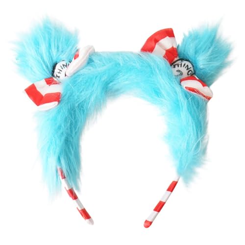 Uqezagpa Halloween-Cosplay-Stirnband, Plüsch-Stirnband mit breiter Krempe, mit Schleife, Dekoration, Halloween-Kostüm-Zubehör für Damen, Cosplay-Zubehör von Uqezagpa