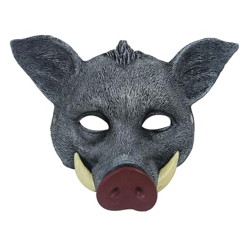 Uqezagpa Halloween Cosplay Wildschwein-Maskerade für Cosplay-Partys Tierschwein Halloween Vollgesicht weich flexibel Uqezagpa Halloween Cosplay Wildschwein-Maskerade für Cosplay-Partys Tierschwein Halloween Vollgesicht weich flexibel von Uqezagpa