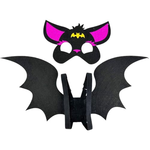 Uqezagpa Halloween-Fledermaus-Kostüm, Zubehör für Kinder, Erwachsene, Cosplay, Halloween, Verkleidung, Kostüm, Flügel, Kinderfledermaus von Uqezagpa