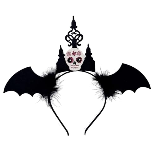 Uqezagpa Halloween-Haarband mit Fledermaus-Motiv, weich, leicht, Design, Zubehör, Cosplay, Haarband für Kostümpartys und Themen-Events, Fledermausflügel, Stirnbänder Uqezagpa Halloween-Haarband mit Fledermaus-Motiv, weich, leicht, Design, Zubehör, Cosplay, Haarband für Kostümpartys und Themen-Events, Fledermausflügel, Stirnbänder von Uqezagpa