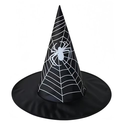 Uqezagpa Halloween-Hexenhut, schwarz, spitz, Zaubererhut, Kostüm, Kostüm, Hexendekorationen von Uqezagpa