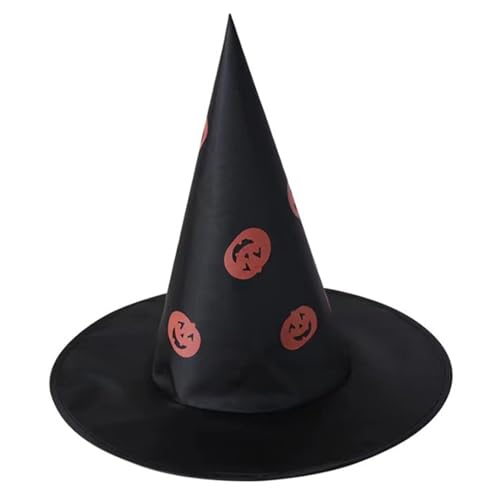Uqezagpa Halloween-Hexenhut, schwarz, spitz, Zaubererhut, Kostüm, Kostüm, Hexendekorationen von Uqezagpa