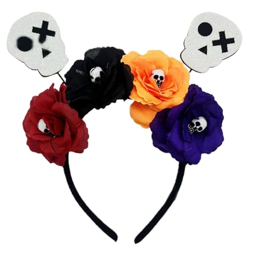 Uqezagpa Halloween-Kürbis-Stirnband, Tag des Todes, Blumen-Haarband, Cosplay-Kostüm, Kopfschmuck für Erwachsene, Kinder, Festival, Kopfbedeckung, verstellbare Kopfbedeckung Uqezagpa Halloween-Kürbis-Stirnband, Tag des Todes, Blumen-Haarband, Cosplay-Kostüm, Kopfschmuck für Erwachsene, Kinder, Festival, Kopfbedeckung, verstellbare Kopfbedeckung von Uqezagpa