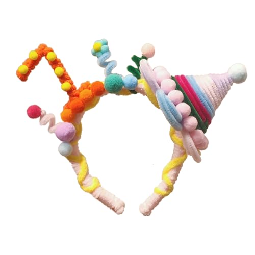 Uqezagpa Handgefertigte Twist-Geburtstags-Stirnbänder, verstellbare Kopfbedeckung, festlicher Baby-Kopfschmuck für Frauenhaar Uqezagpa Handgefertigte Twist-Geburtstags-Stirnbänder, verstellbare Kopfbedeckung, festlicher Baby-Kopfschmuck für Frauenhaar von Uqezagpa
