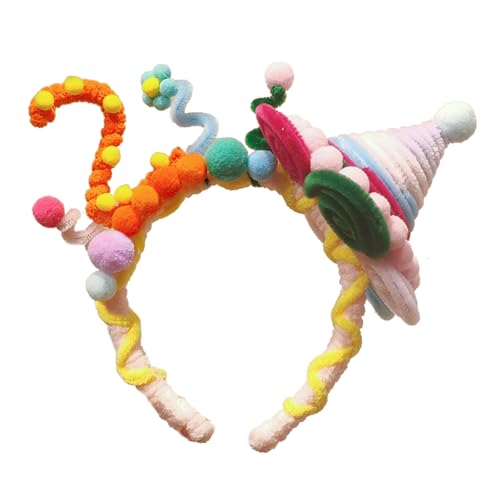 Uqezagpa Handgefertigte Twist-Geburtstags-Stirnbänder, verstellbare Kopfbedeckung, festlicher Baby-Kopfschmuck für Frauenhaar Uqezagpa Handgefertigte Twist-Geburtstags-Stirnbänder, verstellbare Kopfbedeckung, festlicher Baby-Kopfschmuck für Frauenhaar von Uqezagpa