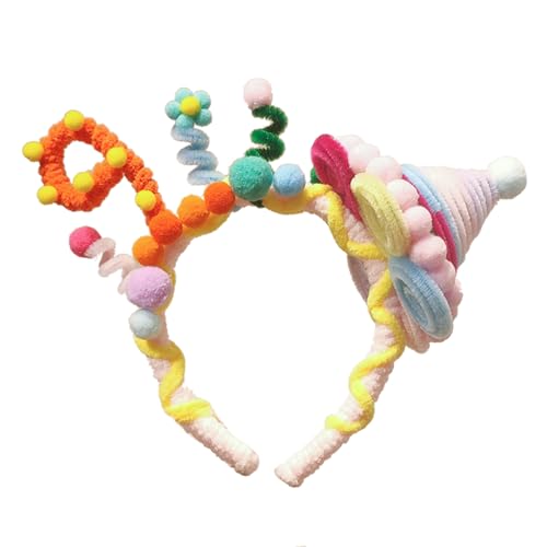 Uqezagpa Handgefertigte Twist-Geburtstags-Stirnbänder, verstellbare Kopfbedeckung, festlicher Baby-Kopfschmuck für Frauenhaar Uqezagpa Handgefertigte Twist-Geburtstags-Stirnbänder, verstellbare Kopfbedeckung, festlicher Baby-Kopfschmuck für Frauenhaar von Uqezagpa