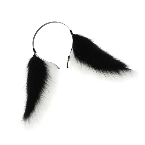 Uqezagpa Handgefertigtes Lop-Ohr-Stirnband, Anime-Haarband, Maskeraden, Kostüm, Kopfbedeckung, Cosplay, Tierohr-Haarreif, Party-Zubehör, Kunstpelze von Uqezagpa