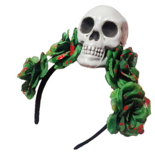 Uqezagpa Handgefertigtes Totenkopf-Stirnband für Mädchen, Hexe, Kopfbedeckung, Dunkelblut, Kopfbedeckung, Maskeraden, Halloween, Hexe, Party, Haarband Uqezagpa Handgefertigtes Totenkopf-Stirnband für Mädchen, Hexe, Kopfbedeckung, Dunkelblut, Kopfbedeckung, Maskeraden, Halloween, Hexe, Party, Haarband von Uqezagpa