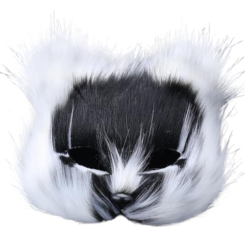 Uqezagpa Katzengesicht für Damen, Mann, Maskerade, Cosplay, Party, Katzen, Cosplay, Kostüm, Halloween, Tier von Uqezagpa