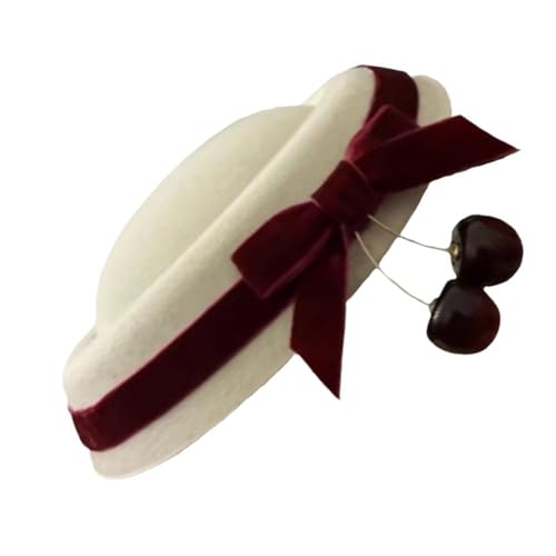 Uqezagpa Kleine Haarspange mit Fruchtschleife für Damen und Mädchen, süße Baskenmützen, Kopf-Accessoire für Abendparty und Alltag Uqezagpa Kleine Haarspange mit Fruchtschleife für Damen und Mädchen, süße Baskenmützen, Kopf-Accessoire für Abendparty und Alltag von Uqezagpa