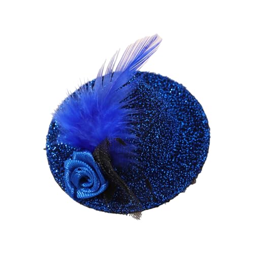 Uqezagpa Kleiner Hut-Clip, kleiner Fascinator mit Blume, gefiedert, für Mädchen, Geburtstag, Kostüm, Haar Uqezagpa Kleiner Hut-Clip, kleiner Fascinator mit Blume, gefiedert, für Mädchen, Geburtstag, Kostüm, Haar von Uqezagpa