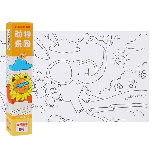 Uqezagpa Kreative Malpapierrolle für Kinder, Themenmalerei für Mädchen, Jungen, Papier von Uqezagpa