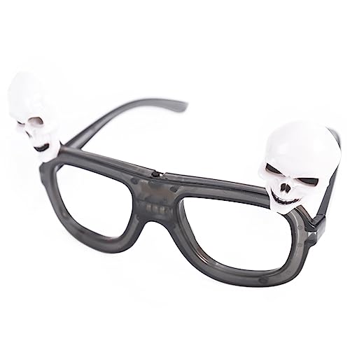 Uqezagpa Leuchtende Halloween-Brille für Kinder und Erwachsene, gruselige Kürbisse, Hexen und Flamme, Kostüm-Zubehör, Brillen von Uqezagpa