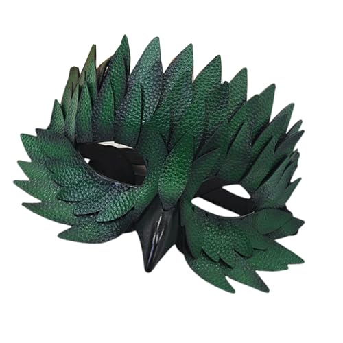 Uqezagpa Maske mit Eulen-Schnabel, gefiedert, halbes Gesicht, Maske, Halloween, Karneval, Cosplay, Party, Maske, Vogel von Uqezagpa
