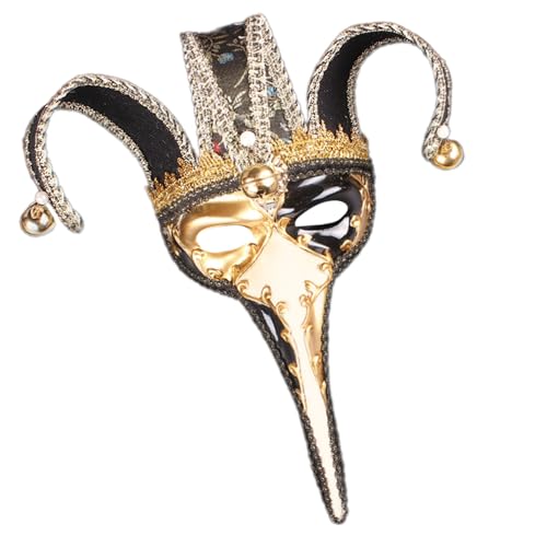Uqezagpa Maskerade-Augenmaske, Halloween, lange Nase, halbes Gesicht, für Damen, Herren, Maskerade, Bälle, Halloween, Verkleidung, bequem, atmungsaktiv Uqezagpa Maskerade-Augenmaske, Halloween, lange Nase, halbes Gesicht, für Damen, Herren, Maskerade, Bälle, Halloween, Verkleidung, bequem, atmungsaktiv von Uqezagpa
