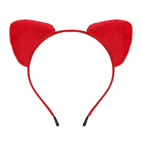 Uqezagpa Niedliche Katzenohr-Kopfbedeckung für Kinder, Halloween, Cosplay, Stirnbänder für Partys oder den Alltag von Uqezagpa
