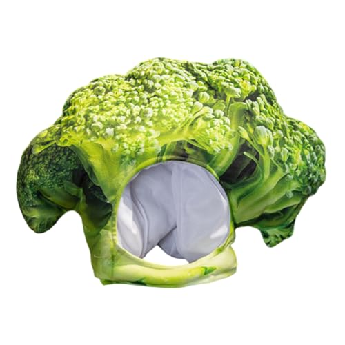 Uqezagpa Plüsch-Brokkolis-Hut für Kinder, Erwachsene, Geburtstag, Party, Rollenspiel, Kostüm für Familientreffen, Cosplay, Kopfbedeckung, Cartoon-Accessoire, Hut Uqezagpa Plüsch-Brokkolis-Hut für Kinder, Erwachsene, Geburtstag, Party, Rollenspiel, Kostüm für Familientreffen, Cosplay, Kopfbedeckung, Cartoon-Accessoire, Hut von Uqezagpa