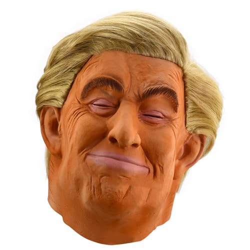 Uqezagpa Präsidentschaftskopfbedeckung, Halloween, Promi-Cosplay, Kopfbedeckung, voller Kopf, Gesichtsbedeckung, Halloween-Kostüm, Zubehör für Erwachsene Uqezagpa Präsidentschaftskopfbedeckung, Halloween, Promi-Cosplay, Kopfbedeckung, voller Kopf, Gesichtsbedeckung, Halloween-Kostüm, Zubehör für Erwachsene von Uqezagpa