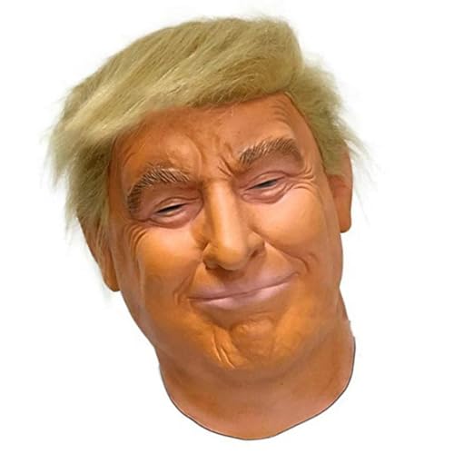 Uqezagpa Realistische Politiker-Kopfbedeckung, voller Kopf, Gesichtsbedeckung, realistische Promi-Kopfbedeckung, Halloween, Kostümzubehör, einzigartig von Uqezagpa