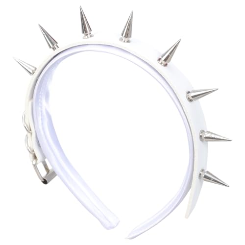 Uqezagpa Rock Rivet Haarband PU Ösen Kopfbedeckung für Party Cosplay Zubehör für Musik Festivals Nachtclubs Cosplay Kopfbedeckung von Uqezagpa