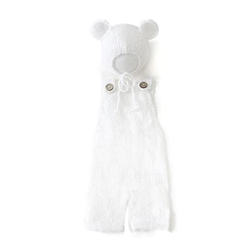 Uqezagpa Schöne Foto-Requisiten für Neugeborene, Jungen und Mädchen, Mohair-Bär-Hut, Haube und Strampler, Body, Fotoshooting-Kostüm Uqezagpa Schöne Foto-Requisiten für Neugeborene, Jungen und Mädchen, Mohair-Bär-Hut, Haube und Strampler, Body, Fotoshooting-Kostüm von Uqezagpa
