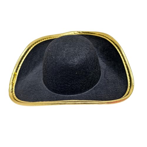 Uqezagpa Schwarzer Piratenhut, lustige Party-Kostümkappen, breite Krempe, für Halloween, Verkleidung, Piratenparty-Zubehör, Kappen Uqezagpa Schwarzer Piratenhut, lustige Party-Kostümkappen, breite Krempe, für Halloween, Verkleidung, Piratenparty-Zubehör, Kappen von Uqezagpa